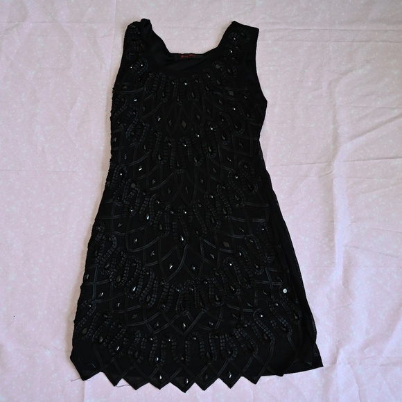 Trendy Divva Black Mini Dress w/ Embellishments – Size [Your Size] - Picture 1 of 3